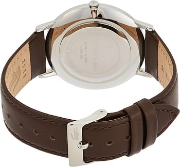 Lacoste Men's Quartz Watch, Analog Display and Leather Strap 2011002