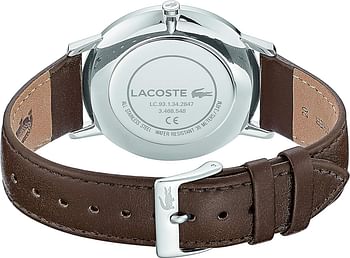 Lacoste Men's Quartz Watch, Analog Display and Leather Strap 2011002