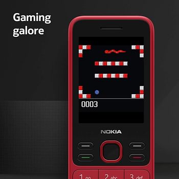 Nokia 150 (2020) Feature Phone, Dual SIM, 2.4" Display, Camera, FM Radio, MP3 Player, expandable MicroSD up to 32GB - Red - one Size