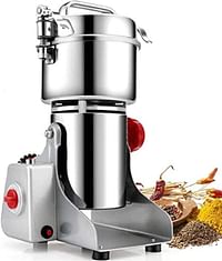 Biolomix 700g Grains Spices Hebals Cereals Coffee Dry Food Grinder Mill Grinding Machine gristmill home medicine flour powder crusher , /Silver/One Size