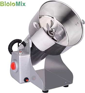 Biolomix 700g Grains Spices Hebals Cereals Coffee Dry Food Grinder Mill Grinding Machine gristmill home medicine flour powder crusher , /Silver/One Size