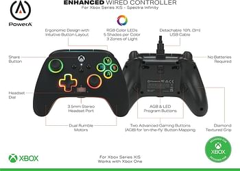 Powera Spectra Infinity Enhanced Wired Controller For Xbox Series X|S (Xbox One)