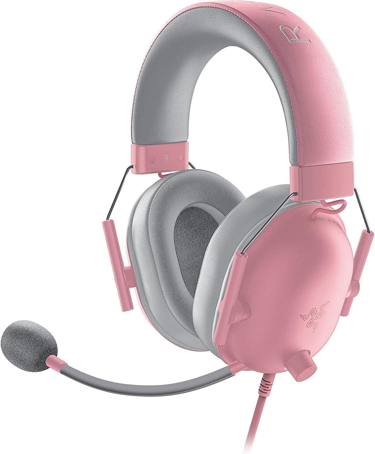 Razer BlackShark V2 X Gaming Headset - 7.1 Surround Sound 50mm Drivers Memory Foam Ear Cushions - for PC, PS4, PS5, Switch, Xbox One, Xbox Series X|S, Mobile, 3.5mm Audio Jack - Quartz Pink