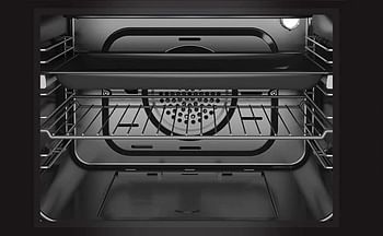 Milton Built-in Electric Oven Stainless Steel Control Pan Double-Black Glass Oven Grill Function ThermostatContr Auto Cooling Fan Light Inox Color Size 60x60 cm Model MOE608S