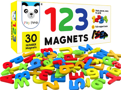 123 Magnetic Numbers - 30 Magnetic Numbers that work on any Fridge and Dry Erase Magnetic Board