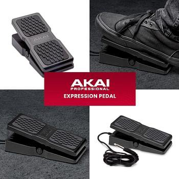 Akai Professional Expression Pedal – Lightweight, Robust, Non Slip Pedal For Midi Keyboard Controllers, Guitar Supported Effects, With 1.8M Cable