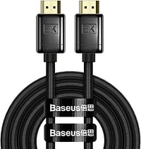 Baseus High Definition Series HDMI 8K to HDMI 8K Adapter Cable - Zinc alloy - 3m Black