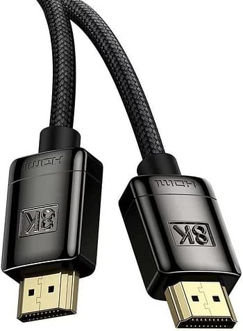 Baseus High Definition Series HDMI 8K to HDMI 8K Adapter Cable - Zinc alloy - 3m Black