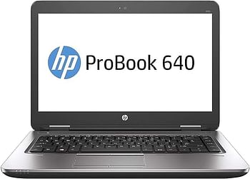 HP ProBook 640 G2 Core i5-6th Generation 8GB RAM 256GB 14 Inch Screen Display - Silver and Black.