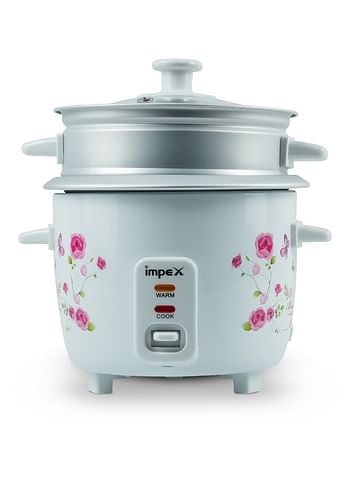 Impex Electric Drum Rice Cooker With Aluminium Inner Pot 0.6 L 350 W RC 2805 White