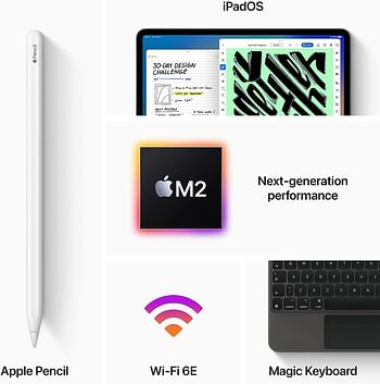 Apple iPad Pro 4th Generation (2022) 11 inches WIFI 128 GB  - Space Grey