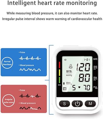 Bp Monitor Digital Blood Pressure Monitor Upper Arm Sphygmomanometer