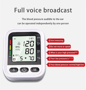 Bp Monitor Digital Blood Pressure Monitor Upper Arm Sphygmomanometer