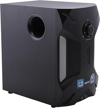 Geepas GMS8507 2.1 Multimedia Speaker- 35000 Watts, 8"Woofer|USB, Bluetooth & Multiple Device Inputs Pc, Ps4, Xbox, Smartphone, Tablet, Music Player