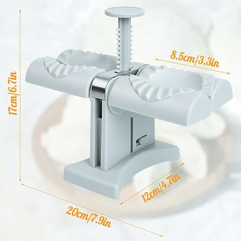 Dumpling Maker - Household Double Head Automatic Dumpling  Maker Mould Stainless Steel Manual Dumpling Press Set Quickly Cooking Tools for Make Dumplings Empanadas Quickly Easy