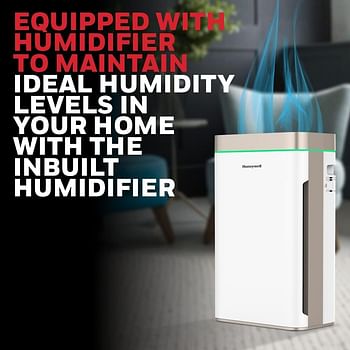 Honeywell Air touch U2 Indoor Air Purifier. Anti-Bacterial, Activated Carbon, H13 HEPA Filter,Removes 99.99% Pollutants,Micro Allergens, 5 Stage Filtration, UV LED,Ionizer,WIFI, Covers Upto 1008sq.ft
