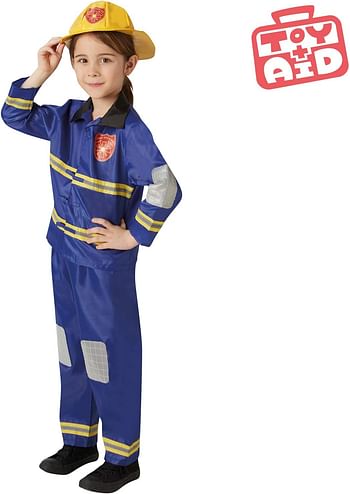Rubie's 889518S Official Fireman Fancy Dress, Kids', Small (Age 3-4 Years)
