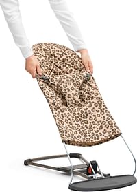 BabyBjorn Fabric Seat Bouncer Bliss, Beige/Leopard (Cotton), Piece of 1