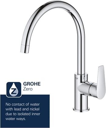 Grohe Kitchen Fixtures, Kitchen Faucet With High Spout - Bauedge Collection, 31367001