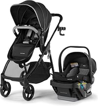 Summer Infant Myria Travel System With Modular Stroller, Affirm 335 Rear Facing Infant Car Seat,Steeloc Base, Suitable From Birth To 4 Years-Onyx Black