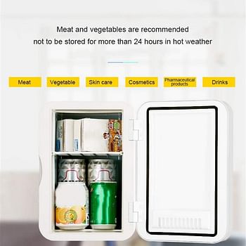 CCAN ini Fridge Cooler and Warmer, Small Car Refrigerator Single Door Home Dual-UsePortable Thermoelectric System