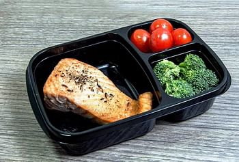 ORGALIF 7-Piece Reusable Lunchbox Durable Food Portion Control Reusable Eco-Friendly Quality Plastic BPA-Free 3 Compartment Bento Lunch