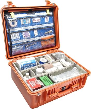 Pelican 1550 Ems Case With Organizer And Dividers, Orange
