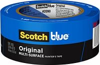 Scotch Blue Painter's Tape 2090-2, 1.88 in x 60 yd (48mm x 54.8m), Original Masking Painter's Tape, Multi-Surface, Blue color, For walls, ceiling, metal, wood and more, easy to remove, 1 roll/pack