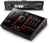 M-GAME USB Audio Interface Mixer for Streaming and Gaming with XLR Microphone in Optical in Voice FX Sampler and Dedicated Software Solo - Black