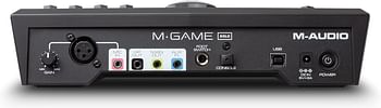 M-GAME USB Audio Interface Mixer for Streaming and Gaming with XLR Microphone in Optical in Voice FX Sampler and Dedicated Software Solo - Black