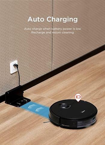Midea I5C Robot Vacuum cleaner, 4000Pa strong suction with BLDC motor, Sweep and Wet Mopping, 3 level to choose, Wi-Fi App & Voice Control with Msmartlife, Several cleaning modes, 2600mah battery
