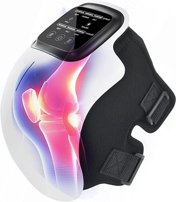 Smart Knee Massager, TOPQSC Three Heating Modes, LED Touch Button Screen, Type-C Interface Charging, Infrared and Carbon Fiber Heat Compress to Relieve Knee Fatigue and Pain