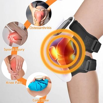 Smart Knee Massager, TOPQSC Three Heating Modes, LED Touch Button Screen, Type-C Interface Charging, Infrared and Carbon Fiber Heat Compress to Relieve Knee Fatigue and Pain