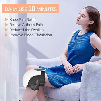 Smart Knee Massager, TOPQSC Three Heating Modes, LED Touch Button Screen, Type-C Interface Charging, Infrared and Carbon Fiber Heat Compress to Relieve Knee Fatigue and Pain