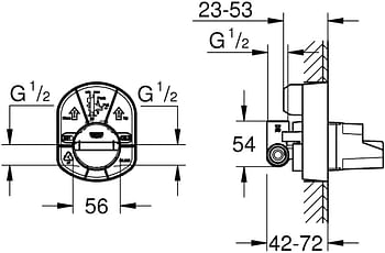 Grohe Single-Lever Mixer 1/2" Concealed Body, 33964000