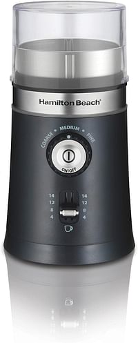 Hamilton Beach Custom Grind™ Coffee Grinder for beans/spices, 5 size settings-coarse to fine, capacity for 4 to 14 cups coffee, stainless steel bowl for easy pour and cleaning, 80393R-ME