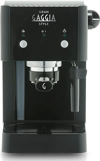 Gaggia | Gran Style | Pump Manual Espresso and Coffee Machine | Black