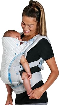 Infantino Staycool 4-in-1 Convertible Carrier, Ergonomic Design for Infant and Toddlers, 8-40 lbs with Storage Pocket, Gray