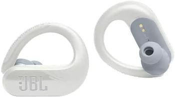 JBL Endurance Peak 3 Dust and Water Proof True Wireless Active Earbuds, 50H Battery Hours, Ambient Aware & Talk Thru, 4-Mic Technology, Powerhook Design - White, JBLENDURPEAK3WT, Standard