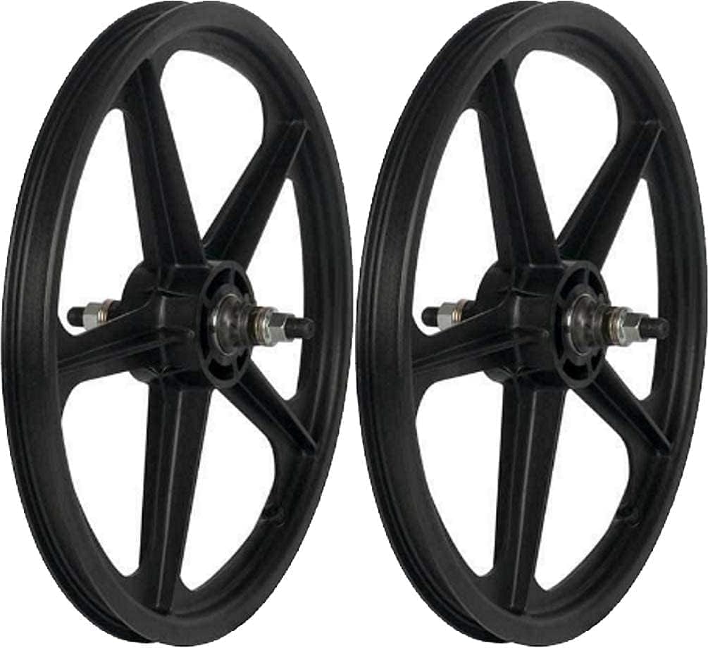 SKYWAY, Tuff II 20" 5 Spoke Black, Wheel, Front and Rear, 20'' / 406, Bolt-on, F: 100, R: 110, Rim, BMX Cassette