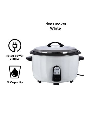 Olsenmark Automatic Rice Cooker 8.0 L 2500.0 W OMRC2431 White