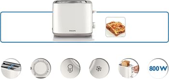 Philips Daily Collection Toaster White, HD2595-01