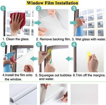 PVC Frosted Sandblast Window Glass Film (122cm X 600cm)