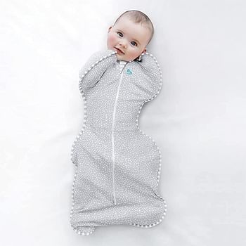 Love To Dream Swaddle Blanket. Newborn Essentials For 0-6 Months Baby Girls And Boys. 1.0 Tog Sleeping Bag With Arms, Provides Comfortable Quiet Sleep. Bamboo Fabric (Grey, M), Medium
