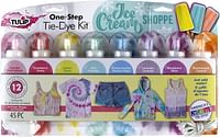 Tulip One-Step Tie-Dye Kit Tulip Fabric Dye 44269 Fdy Lg 2.75Oz Ice Cream Shoppe 8-Color Kit, As Detailed