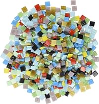 Mosaic Mercantile Vitreous Glass Mosaic Tiles - Assorted Colors - 3/8" - 1 Pound Bag