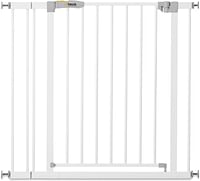 Hauck Safety Gate for Doors and Stairs Open N Stop KD incl. 9 cm Extension/Pressure Fit / 84-89 cm Large/Metal/White