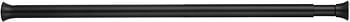 Amazn Basics Tension Curtain Rod, Adjustable 91.4 - 137.1 cm Width - Black, Classic Finial