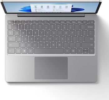 Microsoft Surface Laptop Go 2 8QC-00013 12 Inch PixelSense display - Intel Core i5 1135G7 8GB RAM 128GB SSD - Intel Iris Xe Graphics - Windows 11 Home - English/Arabic Keyboard - Platinum