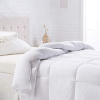 Amazn Basics Down Alternative Bedding Comforter Duvet Insert - King, White, Warm
